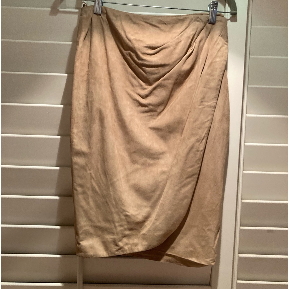 Black label Ralph Lauren goat suede skirt nwt